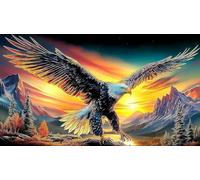 águila Rompecabezas Imposible,desafío for Adults Juego edugatoivo 1000 Piezas Obra de Arte de Juego de para Adultos y Niños Mayores de 12 años 38x52cm/1000pcs