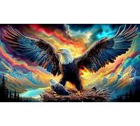 águila Rompecabezas Imposible,desafío para Adultos Entretenimiento Creativo 1000 Piezas Obra de Arte de Juego de para Adultos y Niños a Partir de 12 Añoságuila38x52cm/1000pcs