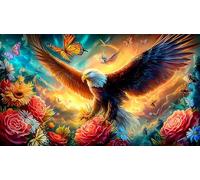 águila Rompecabezas Imposible,desafío para Adultos Juego Educativo 1000 Piezas Obra de Arte de Juego de para Adultos y Niños Mayores de 12 añoságuila38x52cm/1000pcs