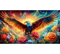 águila Rompecabezas Imposible,desafío para Adultos Juego Educativo 1000 Piezas Obra de Arte de Juego de para Adultos y Niños Mayores de 12 añoságuila38x52cm/1000pcs