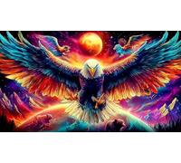 águila Rompecabezas Imposible,desafío para Adultos Juego Educativo 1000 Piezas Obra de Arte de Juego de para Adultos y Niños Mayores de 12 añoságuila75x50cm/1000pcs