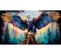 águila Rompecabezas Imposible,desafío para Adultos Juego edugatoivo 1000 Piezas Obra de Arte de Juego de para Adultos y Niños Mayores de 12 años 75x50cm/1000pcs