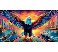 águila Rompecabezas Imposible,desafío para Adultos Juego edugatoivo 1000 Piezas Obra de Arte de Juego de para Adultos, Regalos a Partir de 14 Años 38x52cm/1000pcs