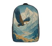 Águila Soaring over Montañas Mochilas Para Chicos Y Chicas Adolescentes Bolsa De Escuela 17inch Gran Capacidad Con Hebilla De Ajust