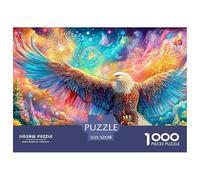 Águila sobrevuela Entre Fuegos Artificiales y Colores Puzzle De 1000 Piezas águila Desafiante Y De Ingenio para Todas Las Edades 52x38cm/1000pcs