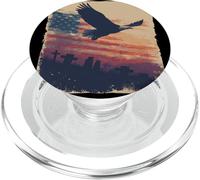 Águila trágica en Colores estadounidenses para Amantes de los gráficos simbólicos PopSockets PopGrip para MagSafe