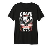 Águila Valiente Patriótica Americana Camiseta Premium