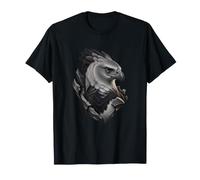 Águila Vigilante Entre fragmentos de Metal Gris Camiseta