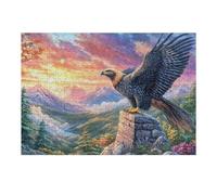 Águila Voladora en el Cielo Rompecabezas 300 Piezas Cartón para Principiantes Días Lluviosos Tiempo Libre En Casa para Reyes Magos Detalle De Cumpleaños 300 PCS