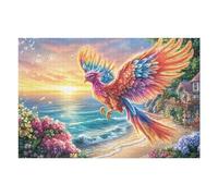 Águila Voladora en la Montaña Nevada Puzzle 1000 Piezas Cartón Blanco Premium para Expertos Avian Ocean Sunset Eventos Team Building Ejercita La Mente Hobby Y Ocio 1000 PCS