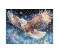 Águila Voladora Estrellada Rompecabezas 500 Piezas Cartón para Principiantes Días Lluviosos Tiempo Libre En Casa para Reyes Magos Detalle De Cumpleaños 500 PCS