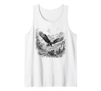 Águila voladora Ingeniosamente Dibujada en la Naturaleza Camiseta sin Mangas