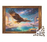 Águila Voladora Puzzle para Adultos Puzzle de 1000 Piezas Material de Papel Tema Cielo Estrellado Ciencia Puzzle para Toda la Familia Hogar Regalo 70x50cm/1000pcs