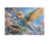 Águila Volando en el Cielo Florido Rompecabezas 300 Piezas Cartón para Toda La Familia Tiempo Libre Entretenimiento Sin Pantalla 300 PCS