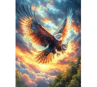 Águila volando sobre el océano al atardecer Rompecabezas 500 Piezas Cartón Para Adultos Paisajes y ciencia ficción Estimulación Cognitiva Juego Familiar Decoración Mural Regalo De San Valentín 500 PCS