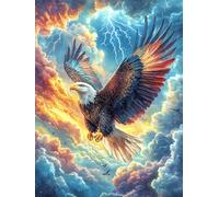 Águila Volando sobre el Valle de montaña Puzzle 1000 Piezas Papel Mayores Cuento de Hadas de Animales y Plantas Terapia Ocupacional para Relajarse Entretenimiento Sin Pantalla Más Ve