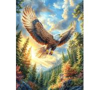 Águila volando sobre el valle de montaña Puzzles 500 Piezas Construir DIY 3D Sin Pegamento Mitos fantásticoss Cuento De Hadas Rompecabezas Para Adultos Maquetas Educativas Aliviar Estrés Estera Portát