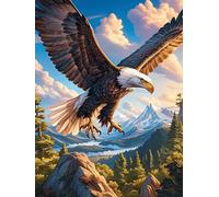Águila Volando sobre Las montañas Rompecabezas 1000 Piezas Cartón Grueso para Coleccionistas Vida Silvestre y Plantas Mejora Memoria Desarrollo Cognitivo Diversión Familia Regalo Reyes Magos 1000 PCS