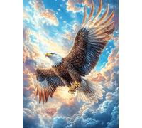 Águila Volando sobre un Atardecer mágico Rompecabezas 300 Piezas Cartón Resistente para Toda La Familia Vida Silvestre y Mascotas Diversión Familia Reducir Estrés Mejor Valorado Detalle De Regalo 300