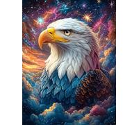 Águila Volando sobre un Cielo mágico Rompecabezas 1000 Piezas Cartón para Adultos Paisajes y Ciencia ficción Estimulación Cognitiva Mejora Coordinación Ojo-Mano Actividad Compartir Familia 1000 PCS