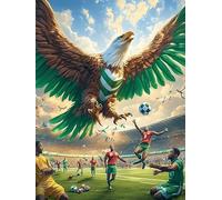 Águila Volando sobre un Partido de fútbol Puzzle 1000 Piezas Papel Mayores Vida Silvestre y Plantas Terapia Ocupacional para Relajarse Entretenimiento Sin Pantalla Más Vendido Regalo