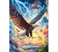 Águila Volando sobre un Valle Montañoso Puzzle 300 Piezas Cartón Resistente para Parejas Mascota de Vida Silvestre Noches De Cita para Relajarse para Fiestas Navideñas 300 PCS