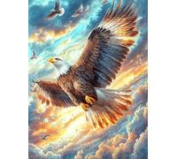 Águila volando sobre un valle montañoso Puzzle 300 Piezas Juguete Educativo Familiar Interactivo Cuento de hadas acompañante con animales Rompecabezas 3D Para Hombres Y Mujeres Construir Maquetas Desa