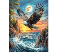 Águila Volando sobre un Valle montañoso Puzzle 500 Piezas Estera Portátil 3D Cuento de Hadas acompañante Adorable Rompecabezas Familiar para Hombres Y Mujeres Aliviar Estrés Decoración Hogar 500 PCS