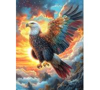 Águila volando sobre un valle montañoso Puzzle 500 Piezas Familiar Creativo Paisaje de cuento de hadas en caricatura Rompecabezas 3D Para Familia Juguete Educativo Construir Maquetas Aliviar Estrés 50