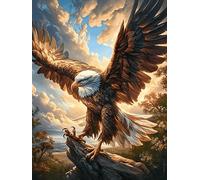 Águila Volando sobre un Valle Montañoso Puzzle 500 Piezas Papel Mayores Mascota de Vida Silvestre Terapia Relajación Relajación Mental Más Vendido Original 500 PCS