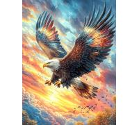Águila Volando sobre un Valle montañoso Puzzles 1000 Piezas Maquetas Educativas 3D Lindo Cuento de Hadas acompañante Rompecabezas para Familia Construir DIY Aliviar Estrés Decoración Hogar 1000 PCS
