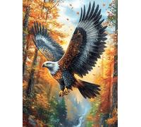 Águila Volando sobre un Valle montañoso Puzzles 500 Piezas Maquetas Educativas Detalladas Lindo Cuento de Hadas acompañante Rompecabezas para Familia Construir DIY Aliviar Estrés Decoración Hogar 500