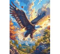 Águila Volando sobre un Valle Montañoso Rompecabezas 1000 Piezas Cartón Para Principiantes Mascota de Vida Silvestre Días Lluviosos Tiempo Libre En Casa Para Reyes Magos Detalle De Cumpleaños 1000 PCS