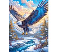 Águila Volando sobre un Valle Montañoso Rompecabezas 300 Piezas Cartón Grueso Para Coleccionistas Mascota de Vida Silvestre Cute Mejora Memoria Desarrollo Cognitivo Diversión Familia Regalo Reyes Mago