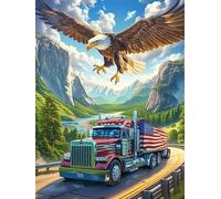 Águila Volando sobre una autopista Puzzle 500 Piezas Cartón Blanco Premium para Coleccionistas Vida Silvestre y Plantas Desarrollo Cognitivo Ocio Tranquilo Casa Compatible Marco Estándar 500 PCS