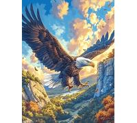 Águila Volando sobre una Cascada Montañosa Puzzle 500 Piezas Cartón con Papel Toda La Familia Mascota de Vida Silvestre Tiempo Libre En Casa Más Vendido Regalo Original 500 PCS