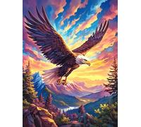 Águila Volando sobre Valle montañoso Puzzle 500 Piezas Educativo Impresión HD Animal Salvaje Mascota Cute Juego De Rompecabezas para Familia Entretenimiento Inteligente Construir Maquetas 500 PCS