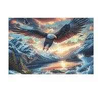 Águila Volando tormenta Ola Rompecabezas 1000 Piezas Cartón para Niños Mayores 14 Años Noches De Cita Antiestrés Pack Completo Detalle Único Original 1000 PCS/75x50cm