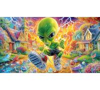 águila with Chains and Birds on Motorcycles Puzzle para Adultos de 1000 Piezas - Regalo Divertido Juego Familiar Estimulante para Adultos y niños 38x52/1000pcs