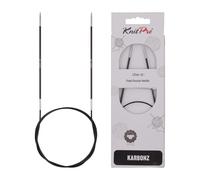 Aguja circular fija KnitPro Karbonz de 80 cm (32"") | Talla 1 (EE. UU.) (2,25 mm)