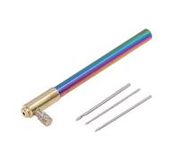 Aguja Crotech, Mango de Aleación de Aluminio, Diseño Ergonómico con Cuentas Delanteras Y Traseras, Agujas de Bordar para Manualidades Hechas a Mano para Coser