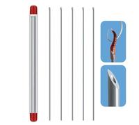 Aguja de anzuelo para lombrices de lluvia, aguja de cebo de acero inoxidable, 5 tipos, aguja de gancho, herramienta de pesca hueca para carpas