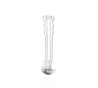 Aguja de café construida de acero inoxidable para separación mecánica de aglomerados molidos de café antes de la infusión de agua caliente o fría (plata)