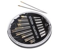 Aguja De Coser,30 Piezas de Agujas de Acero Inoxidable con | Suministros Para Ganchillo - Para Manualidades Enrollado Hogar Estudio Lugar De Trabajo Costura Bordado Acolchado Tejido