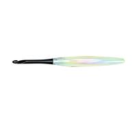 Aguja de ganchillo de aluminio con elegante mango acrílico, agarre ergonómico, aguja de ganchillo para tejer suéter, bufandas, bolsos, herramienta de sujeción cómoda