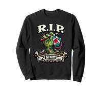 Aguja de Ganchillo Rip Rest In Patterns Zombie Horror Sudadera