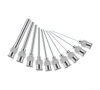 Aguja de máquina dispensadora de acero inoxidable de 25 mm de 1 pulgada para pegamento industrial, para punta de fluido de precisión compatible con adhesivos 8G-30G, para boquilla de metal de larga