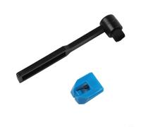Aguja de repuesto AT-VMN95E para Audio-Technica AT-LP120X, compatible con serie VM95, carcasa ABS + voladizo de aluminio, incluye cepillo de limpieza, verde/azul