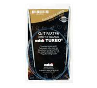 Aguja de tejer Addi Turbo Circular Skacel Cord n azul 24 pulgadas (60 cm) Tama o EE. UU. 01 (2,5 mm)