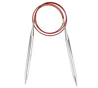 Aguja De Tejer Circular De 100 Cm, Alambre Flexible, Aguja De Tejer Circular Fija De Metal Para Proyectos Como Mantas, Para Manos Artritis, 8mm
